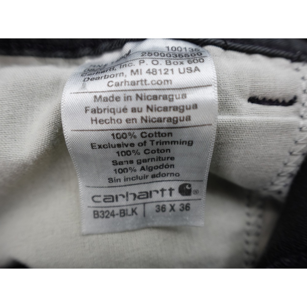 Carhartt Carpenter Pants Mens 36x36 Dark Gray Distressed Workwear Cotton Canvas - Picture 9 of 12